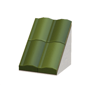 Lime Pitched brick roof