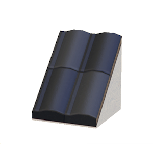 Black Pitched brick roof