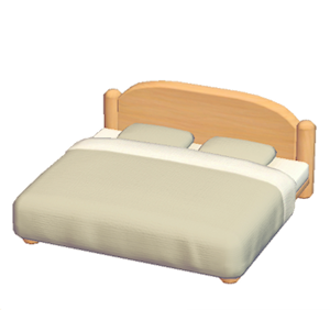 Beige Plain bed