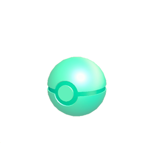 Aquamarine Pok&eacute; Ball lamp