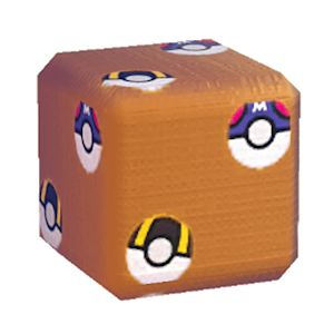 Brown Pok&eacute; Ball print