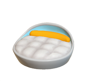 White Pop art bed