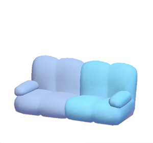 Cyan Pop art sofa