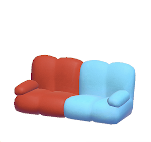 Red Pop art sofa