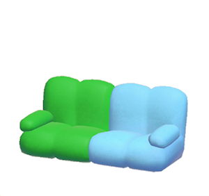 Green Pop art sofa