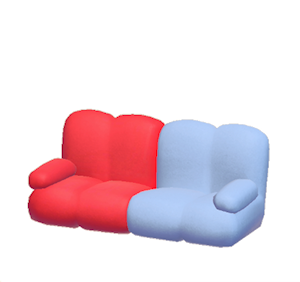 Cyan Pop art sofa