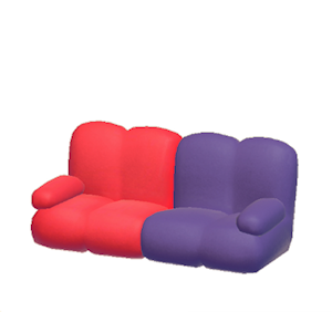 Plum Pop art sofa