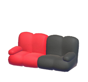 Black Pop art sofa