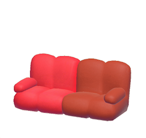 Red Pop art sofa