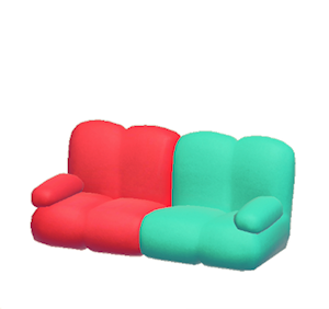Aquamarine Pop art sofa