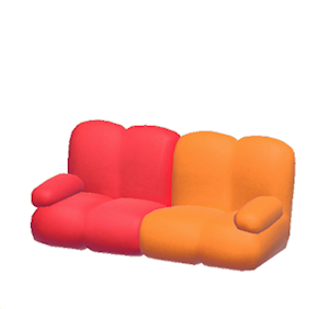 Orange Pop art sofa