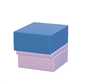 Blue Protruding wall
