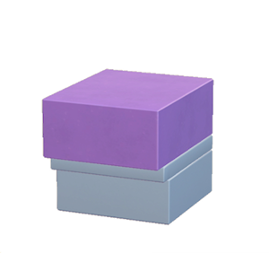 Cyan Protruding wall