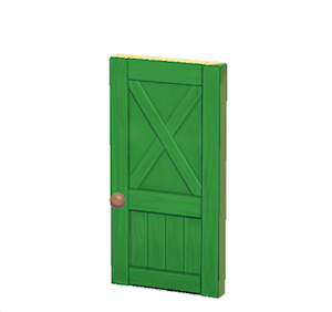Green Rustic door