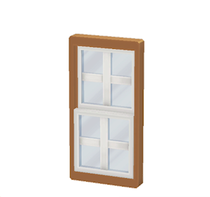 Brown Sash window