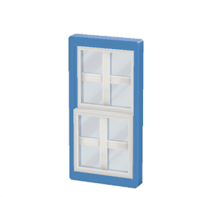 Blue Sash window