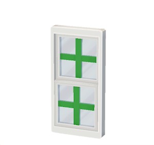 Green Sash window