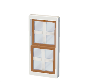 Brown Sash window