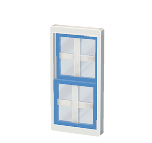Blue Sash window