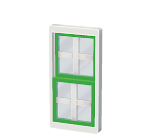 Green Sash window