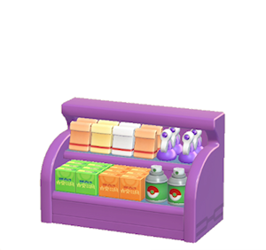 Purple Shop shelf