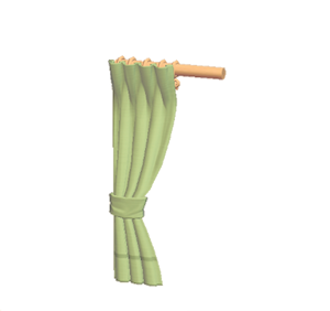 Lime Simple curtain (left)