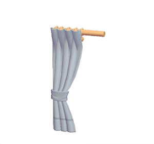 Gray Simple curtain (left)