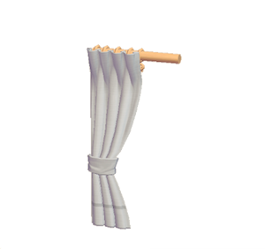 White Simple curtain (left)