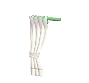 Green Simple curtain (left)