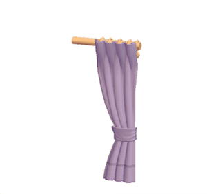 Plum Simple curtain (right)