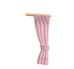 Pink Simple curtain (right)