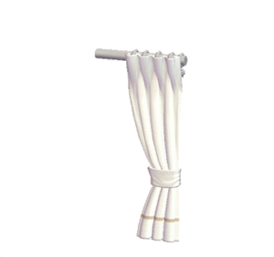 White Simple curtain (right)