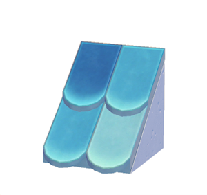 Cyan Sloped scale roof