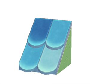 Green Sloped scale roof