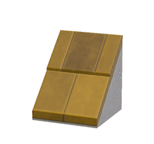Yellow Sloped stone roof