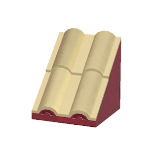 Brown Sloped wavy roof