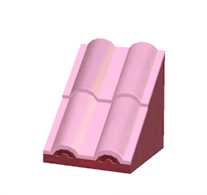 Rose Sloped wavy roof