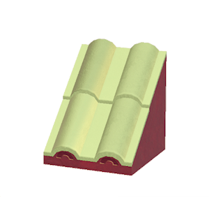 Lime Sloped wavy roof
