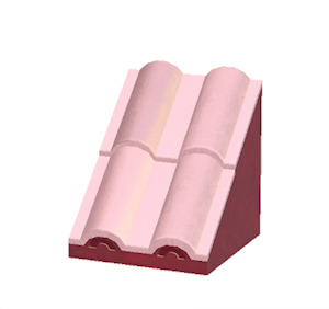 Pink Sloped wavy roof