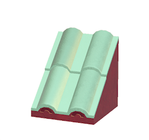 Aquamarine Sloped wavy roof