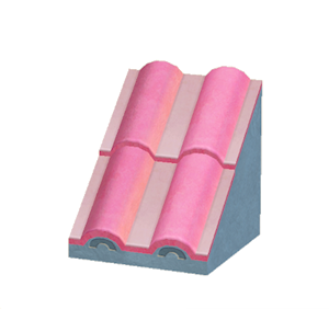 Blue Sloped wavy roof