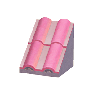 Purple Sloped wavy roof