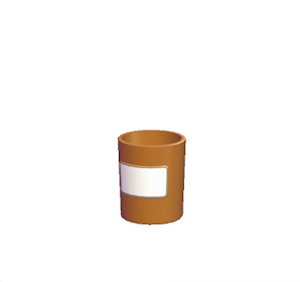 Brown Small garbage can
