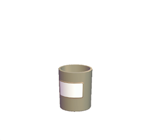 Beige Small garbage can