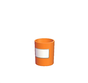 Orange Small garbage can