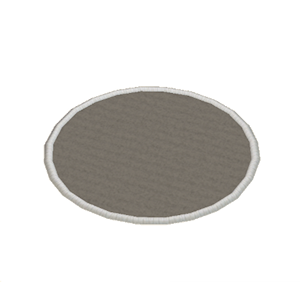 Black Small round rug