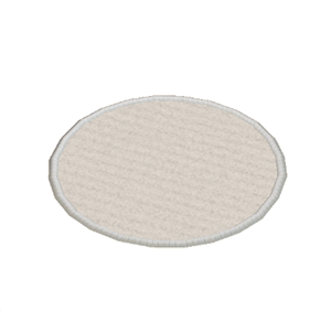 White Small round rug