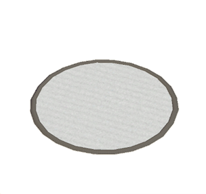 Black Small round rug