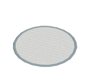 Gray Small round rug