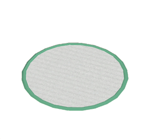Aquamarine Small round rug